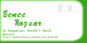 bence mozsar business card